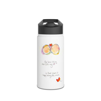 Stainless Steel Water Bottle, Standard Lid - Your Heart Alongside Mine