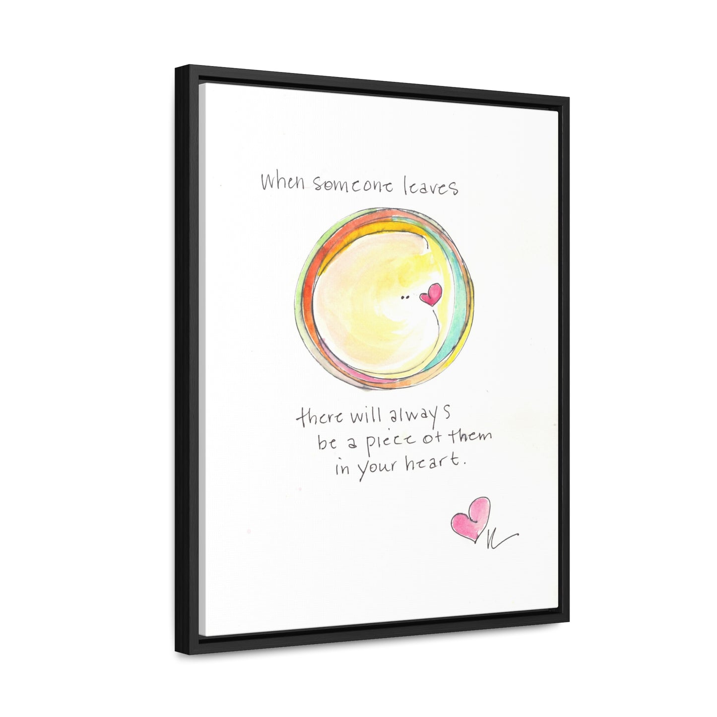 Gallery Canvas with Black Frame - A Piece in Your Heart