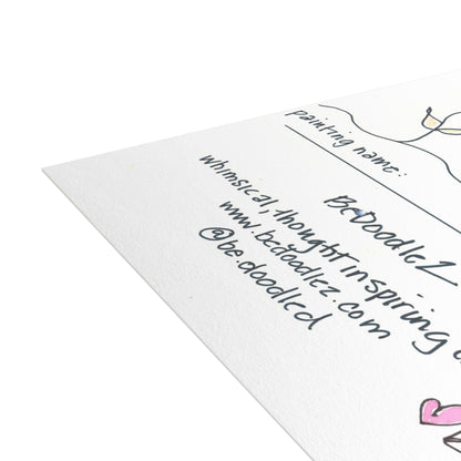 Postcard Label for Original Paintings