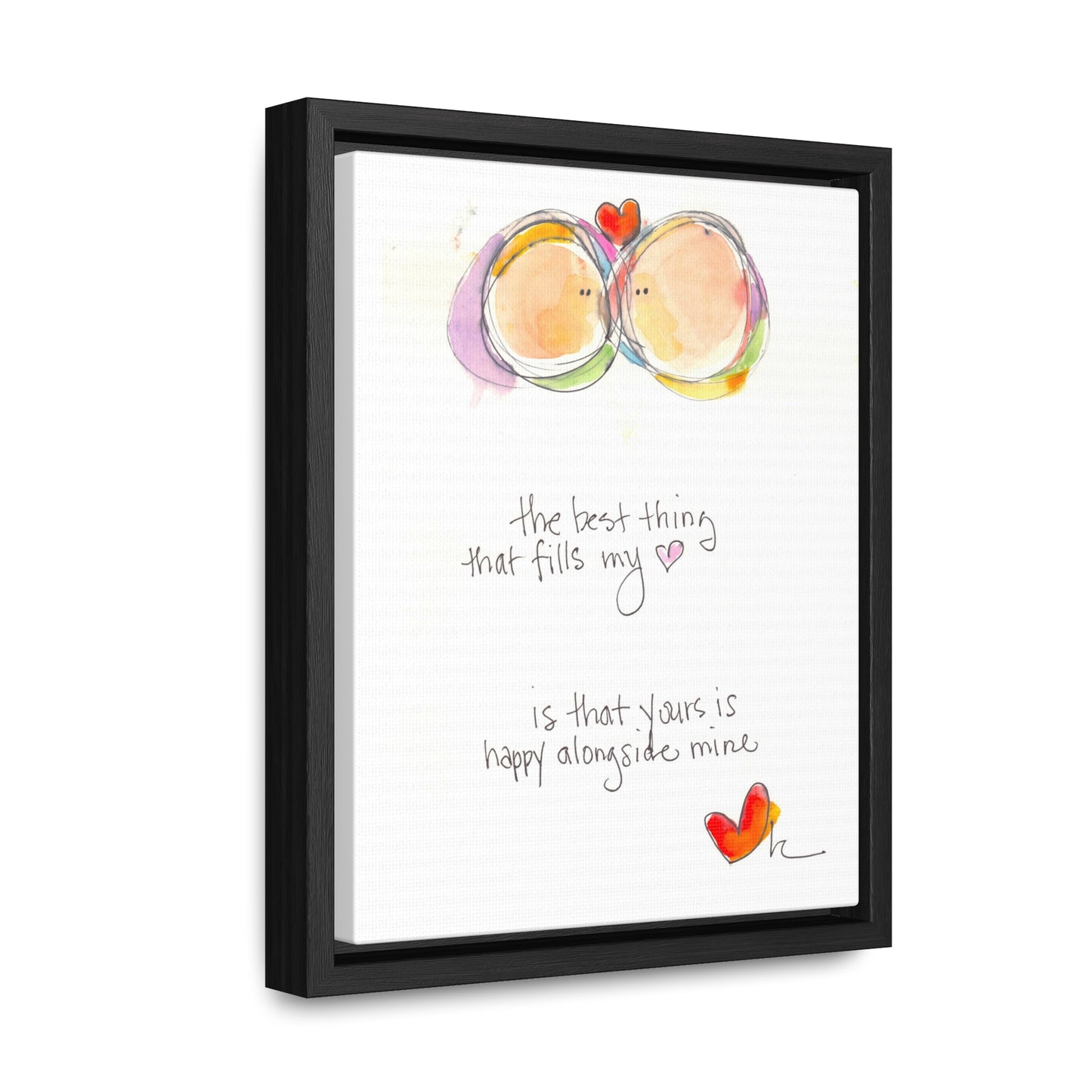 Gallery Canvas with Black Frame - Your Heart Alongside Mine