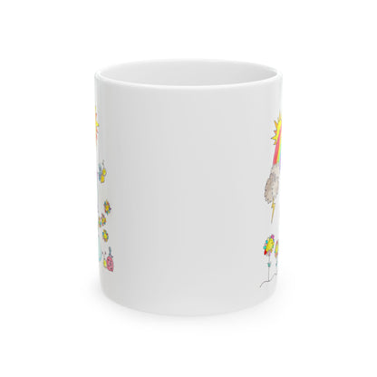 AFSP Indiana Ceramic Mug, (11oz, 15oz) - Rainbows follow Storms