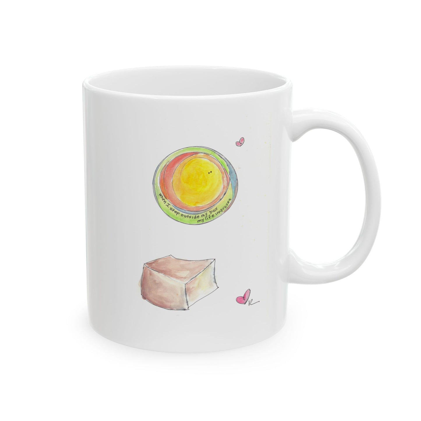 Ceramic Mug, (11oz, 15oz) - Outside my Box