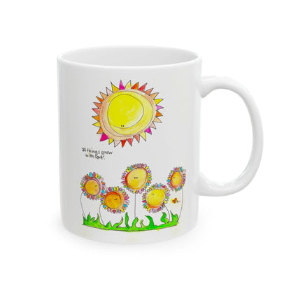 Ceramic Mug, (11oz, 15oz) - All Things Grow with Love