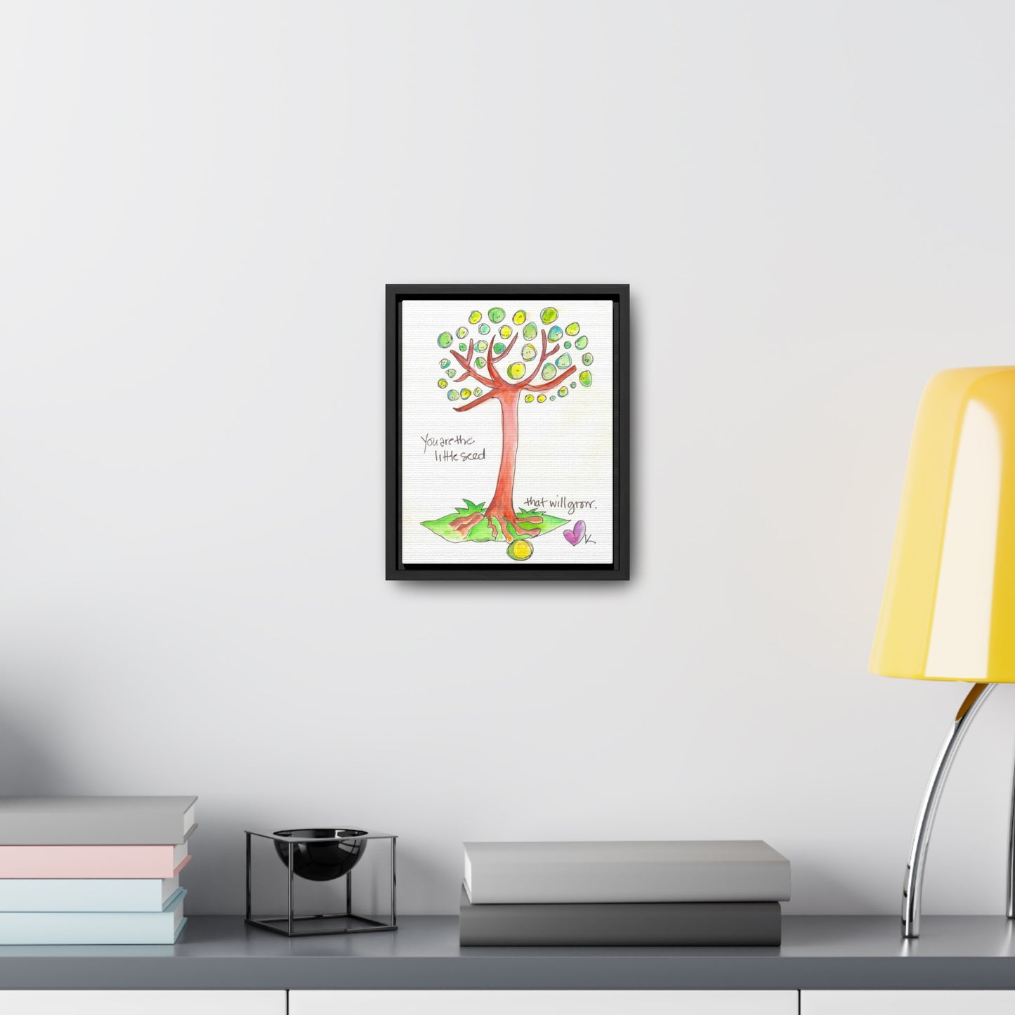 Gallery Canvas with Black Frame - The Little Seed that Grew