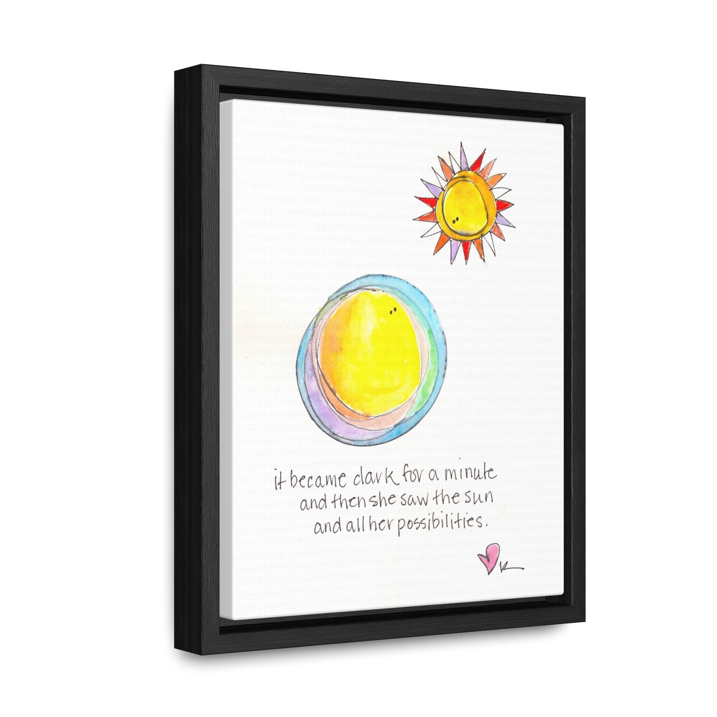 Gallery Canvas with Black Frame - She Saw the Sun