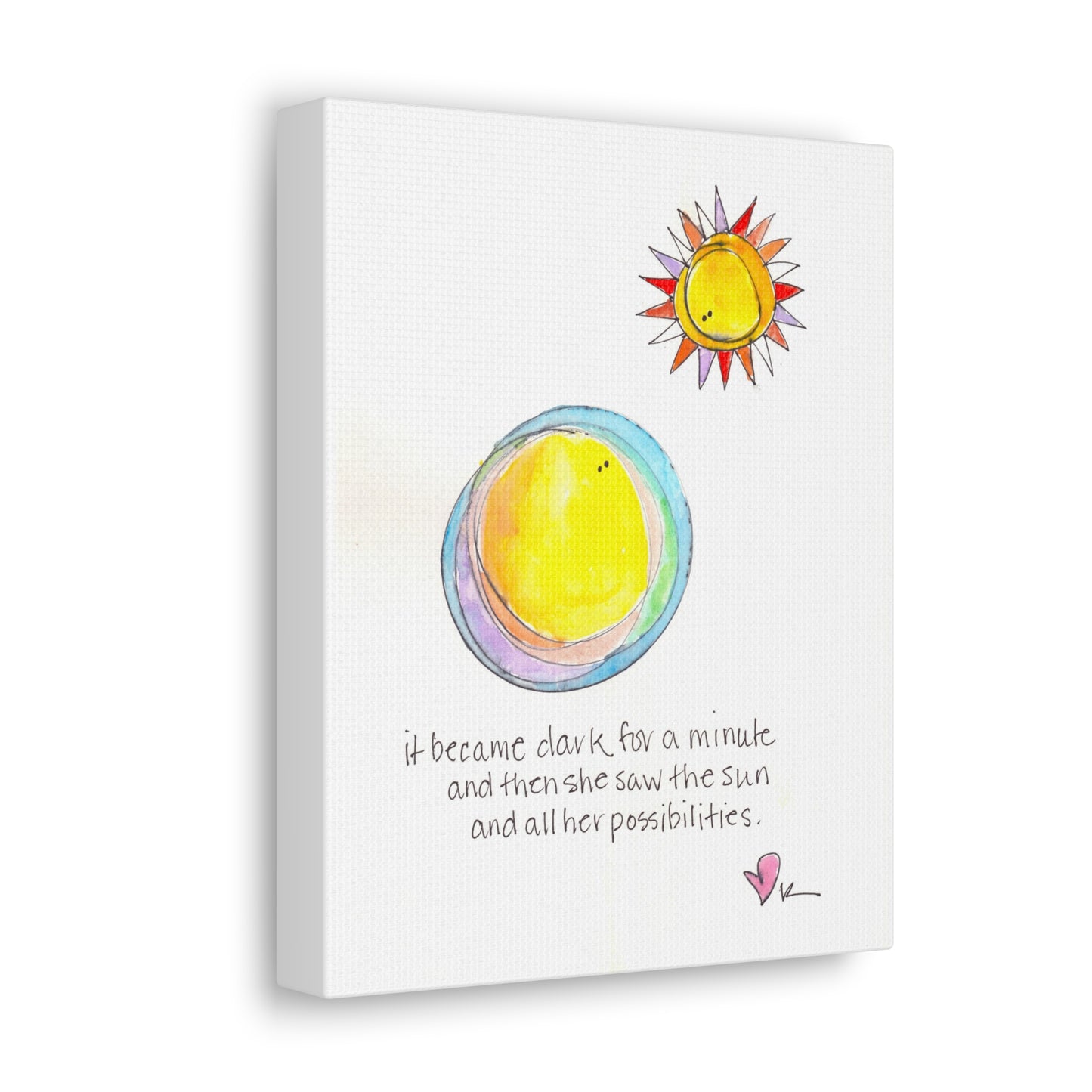 Canvas Gallery Wrap 1.25" - She saw the Sun