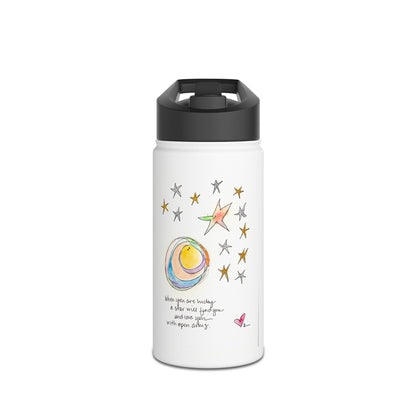 Stainless Steel Water Bottle, Standard Lid - Star with Open Arms