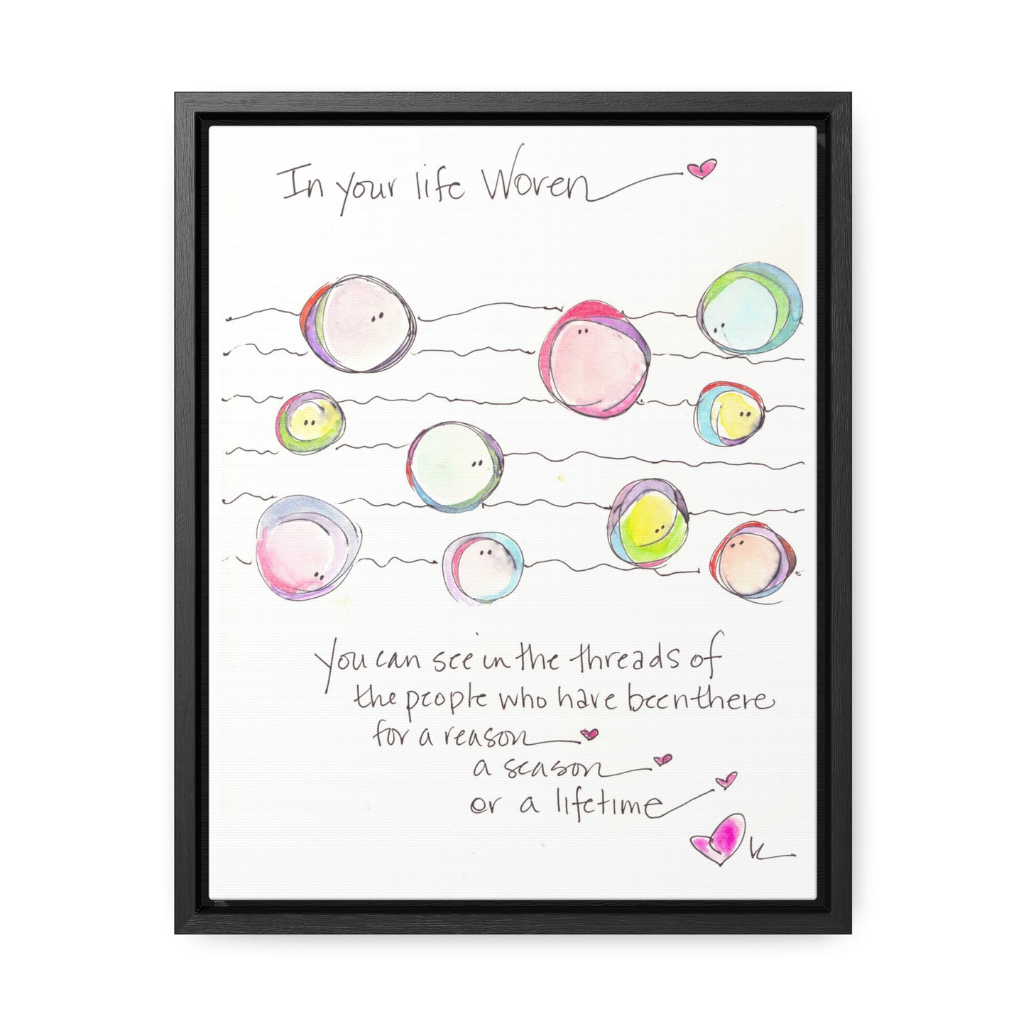 Gallery Canvas with Black Frame - Your Life Woven