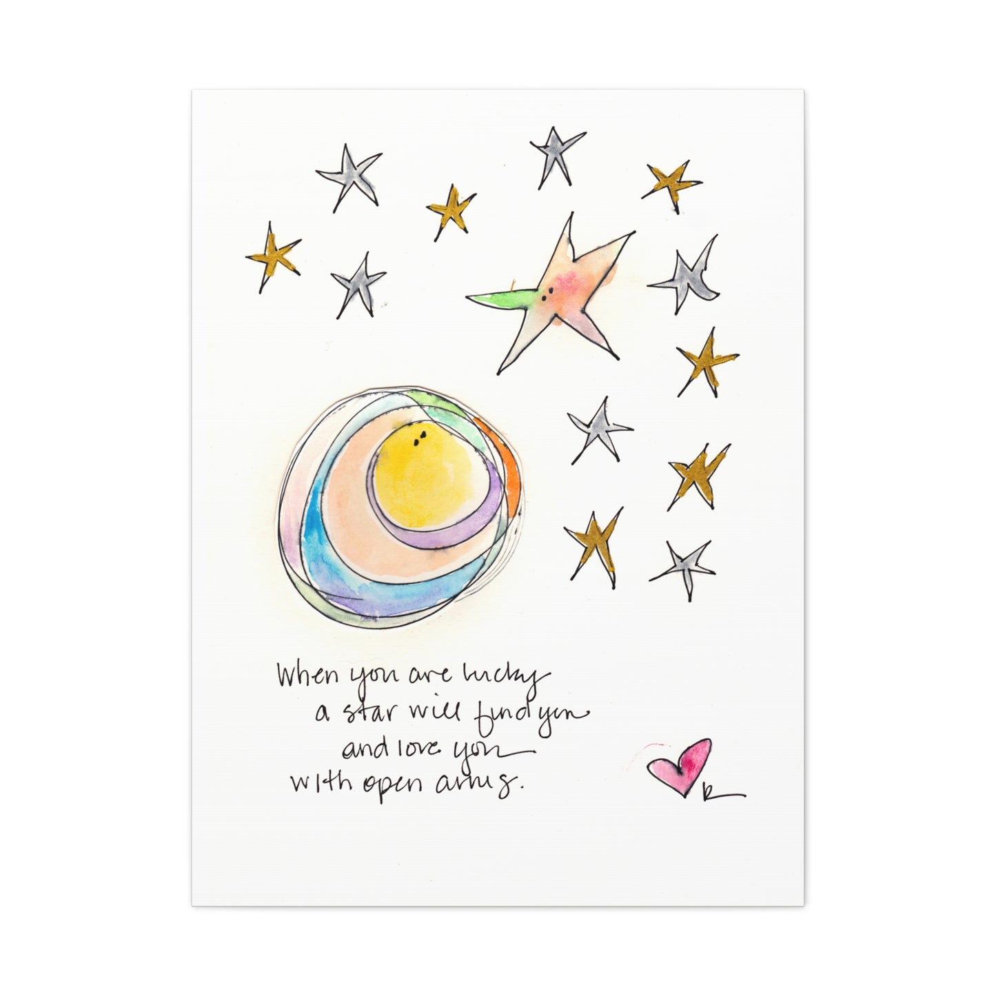 Canvas Gallery Wrap 1.25" - Star with Open Arms