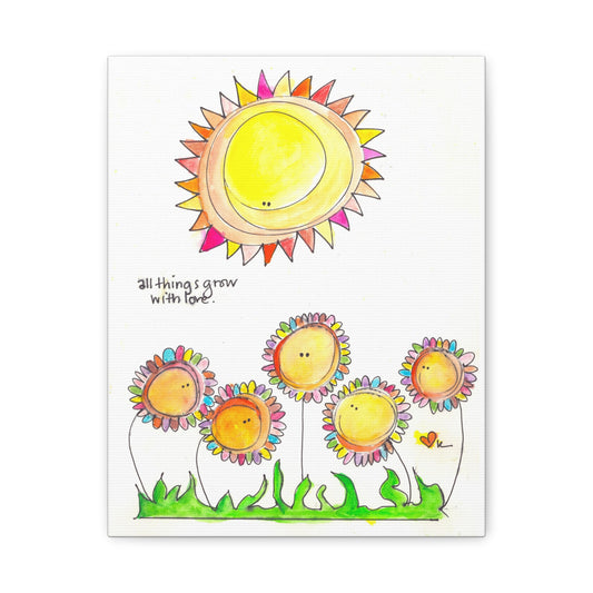 Canvas Stretch Wrap 1.25 - All Things Grow with Love