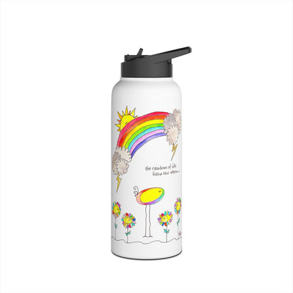 AFSP National Stainless Steel Water Bottle - Rainbows follow Storms