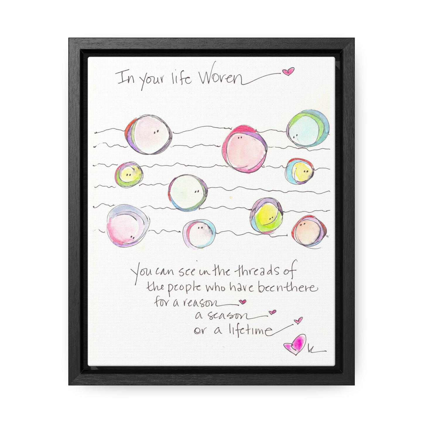 Gallery Canvas with Black Frame - Your Life Woven