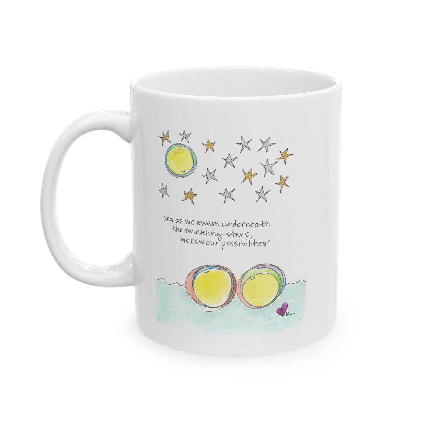 Ceramic Mug, (11oz, 15oz) - Swim with the Stars