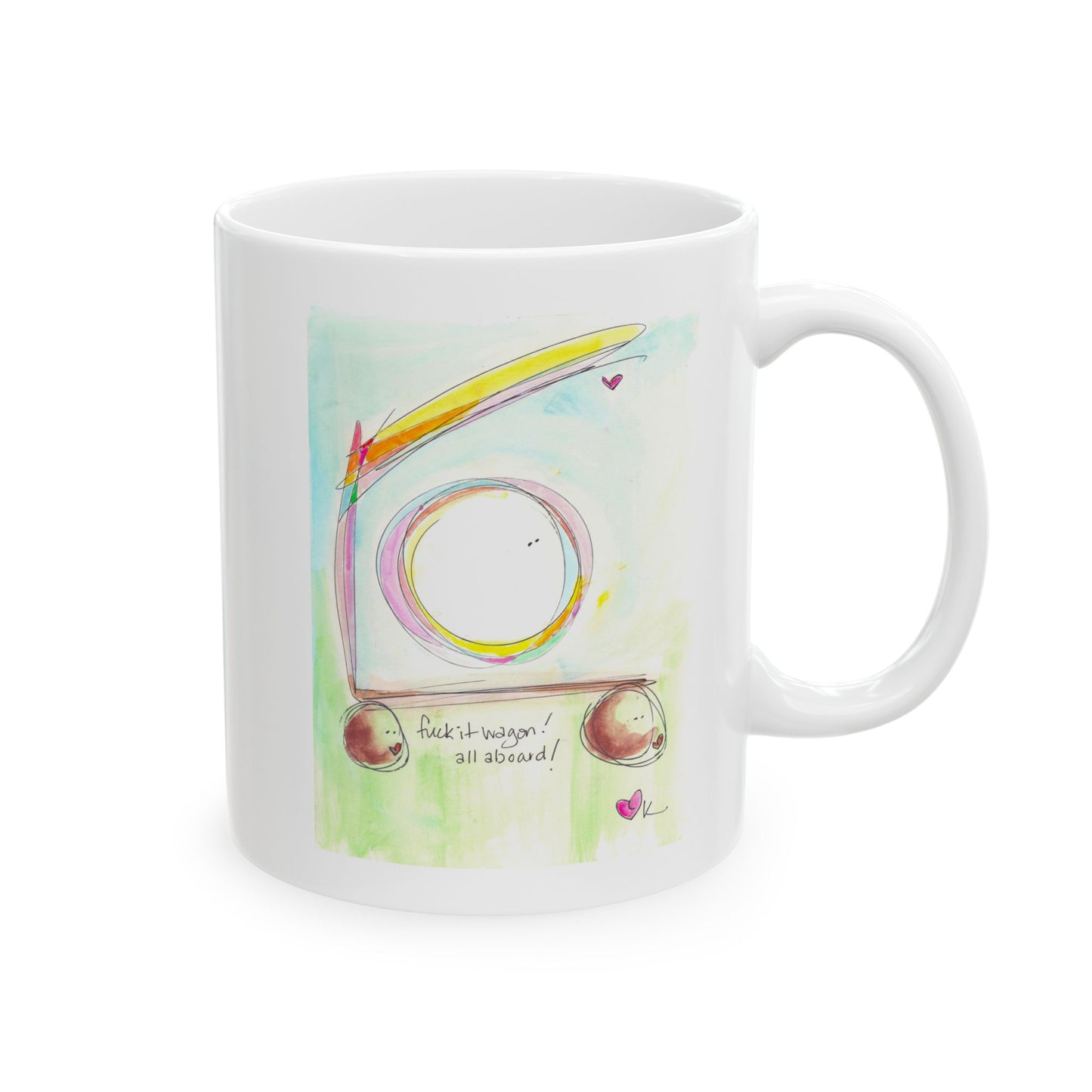 Ceramic Mug, (11oz, 15oz) - Fuck it Wagon