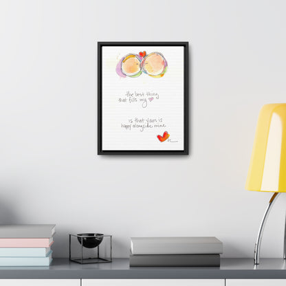 Gallery Canvas with Black Frame - Your Heart Alongside Mine