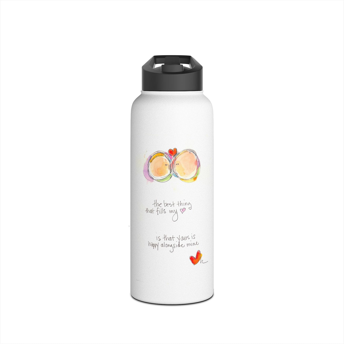 Stainless Steel Water Bottle, Standard Lid - Your Heart Alongside Mine