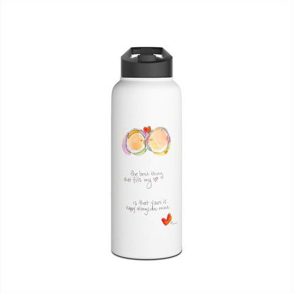 Stainless Steel Water Bottle, Standard Lid - Your Heart Alongside Mine