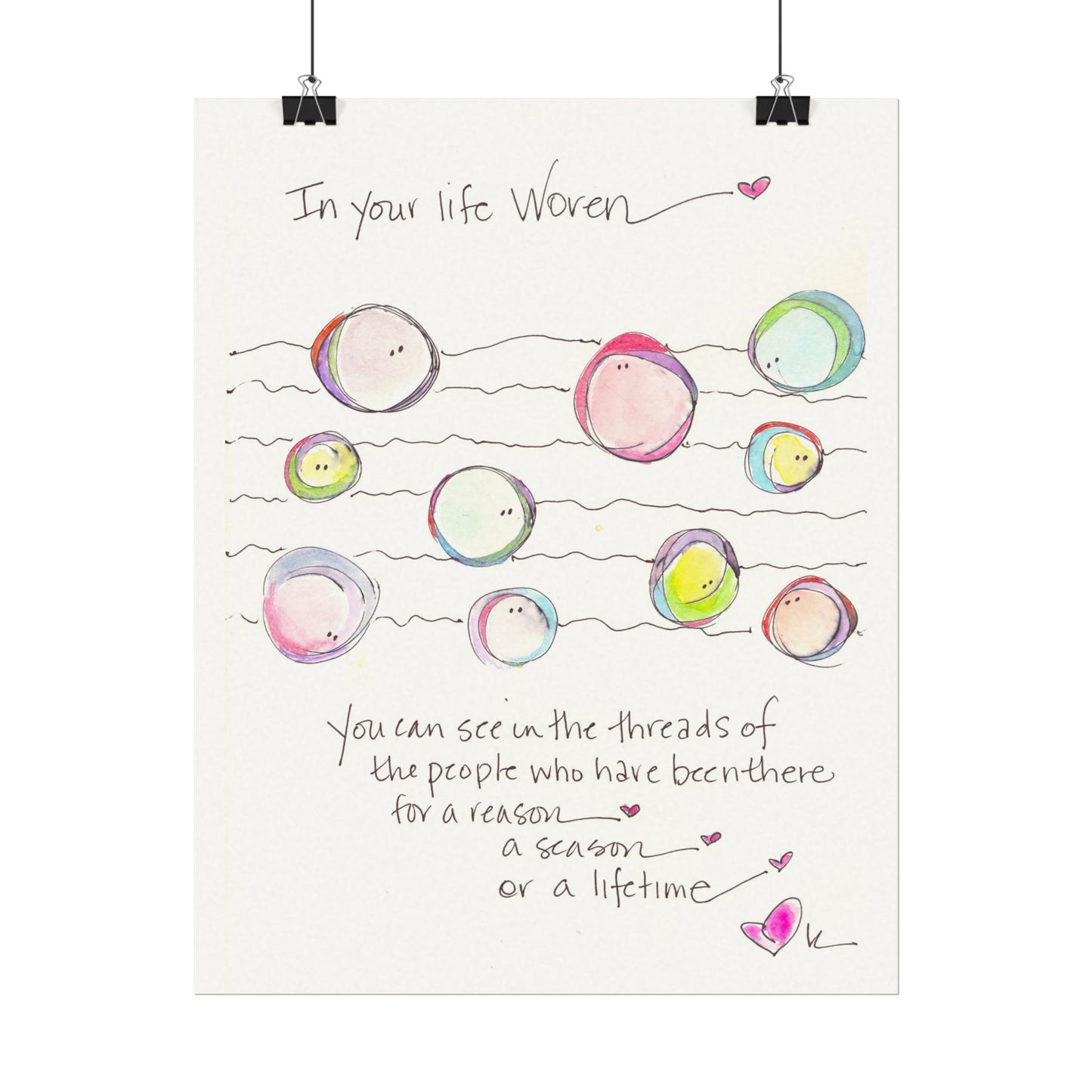 Textured Watercolor Matte Print - Your Life Woven