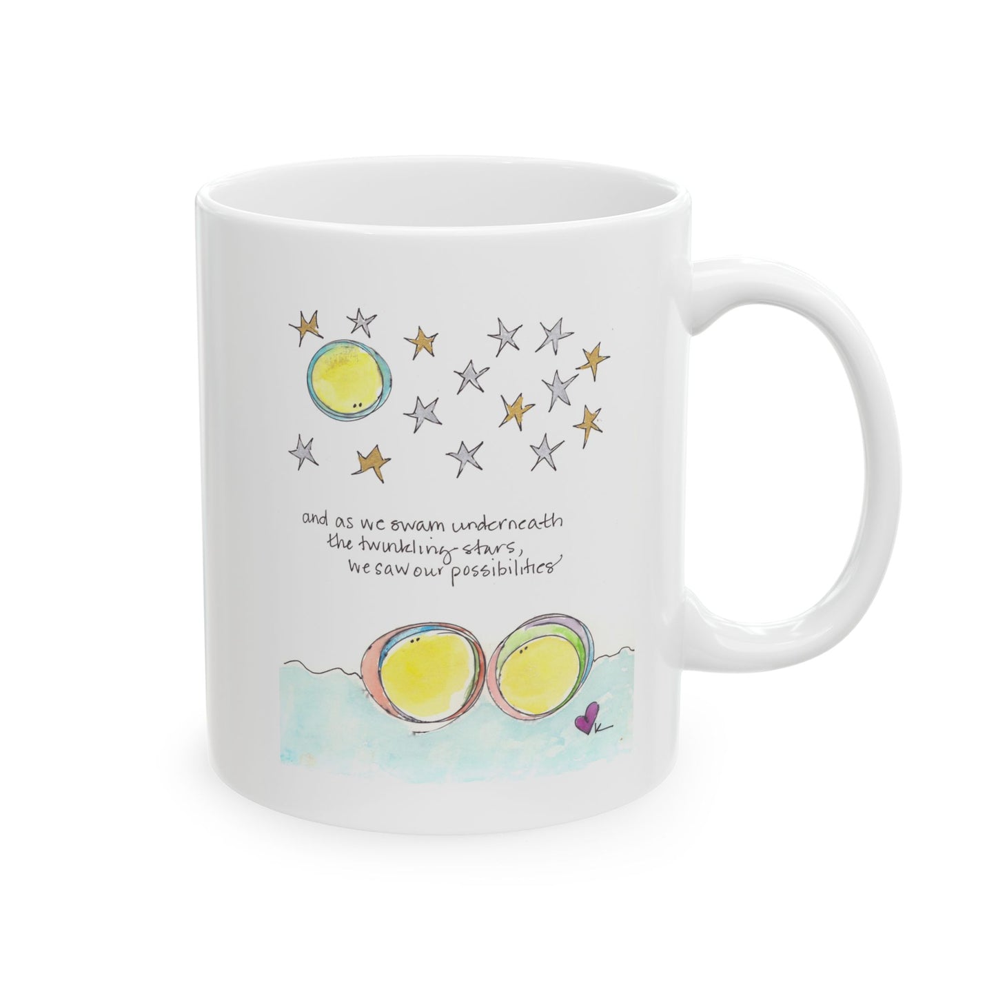 Ceramic Mug, (11oz, 15oz) - Swim with the Stars