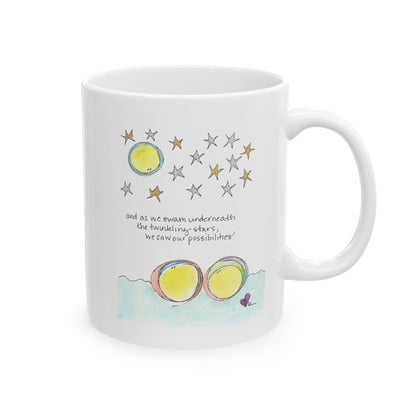 Ceramic Mug, (11oz, 15oz) - Swim with the Stars