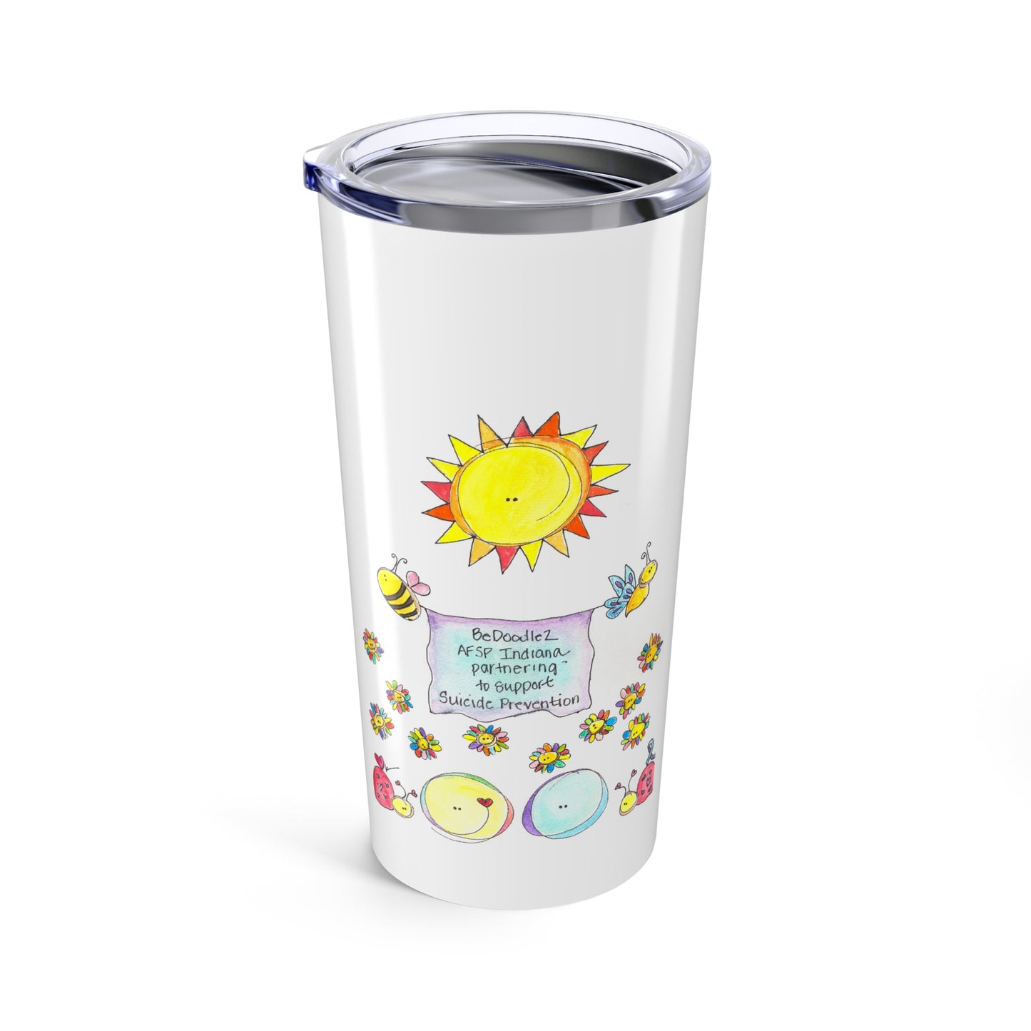 AFSP Indiana Tumbler 20oz - Rainbows follow Storms