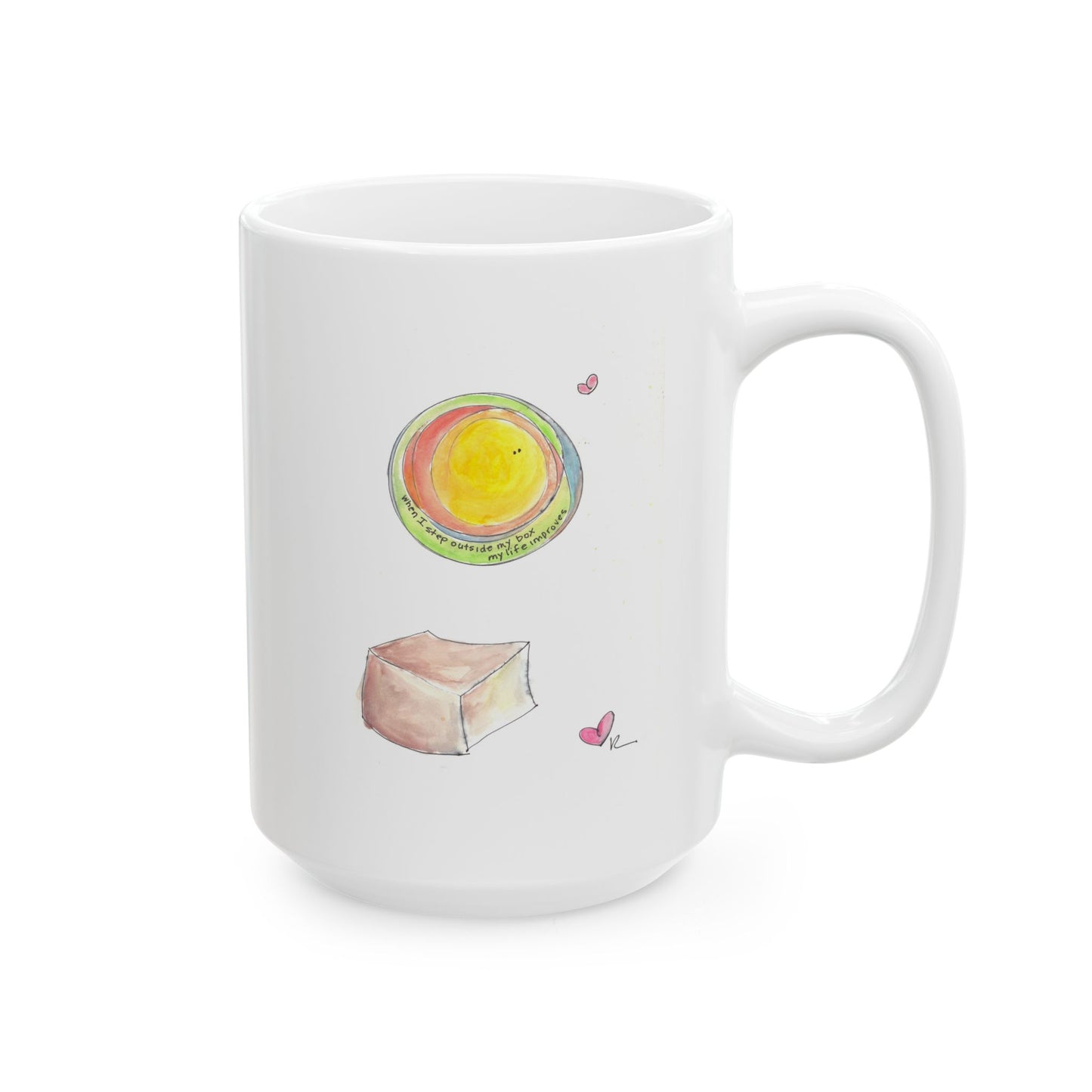 Ceramic Mug, (11oz, 15oz) - Outside my Box