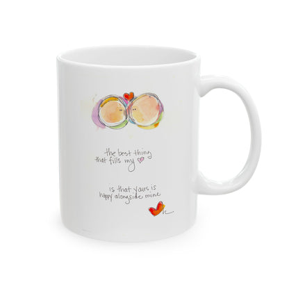 Ceramic Mug, (11oz, 15oz) - Your Heart Alongside Mine