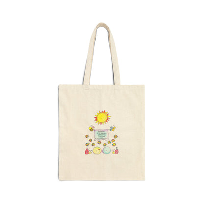AFSP Indiana Cotton Canvas Tote Bag - Rainbows follow Storms