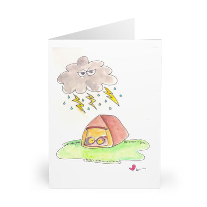 Greeting Cards (5 Pack Single Image) -  My Calm in a Storm