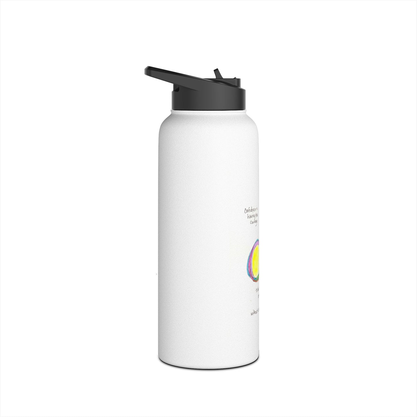 Stainless Steel Water Bottle, Standard Lid - Confidence is Having Courage