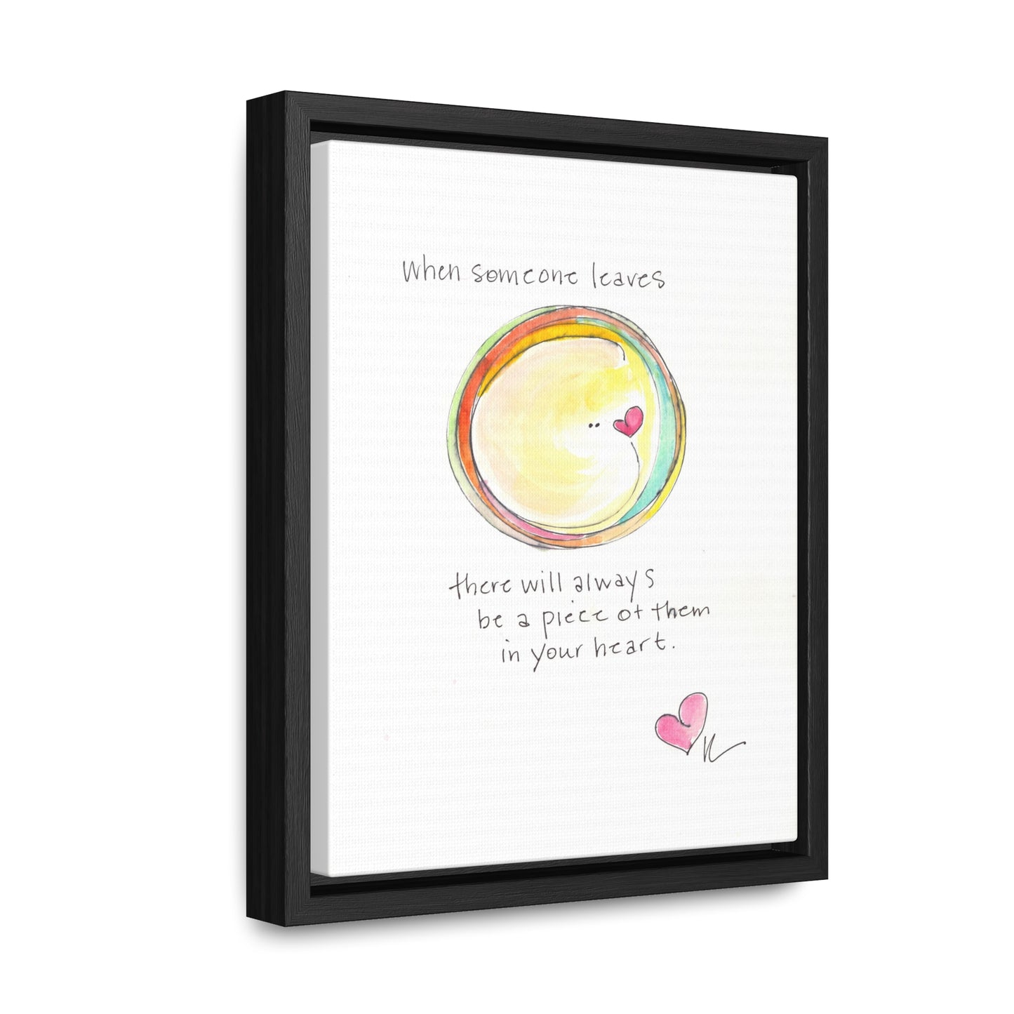 Gallery Canvas with Black Frame - A Piece in Your Heart