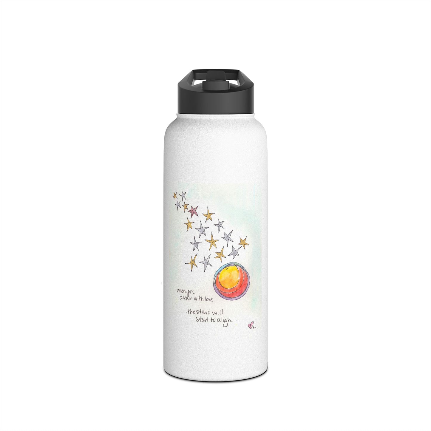 Stainless Steel Water Bottle, Standard Lid - Dream with Love