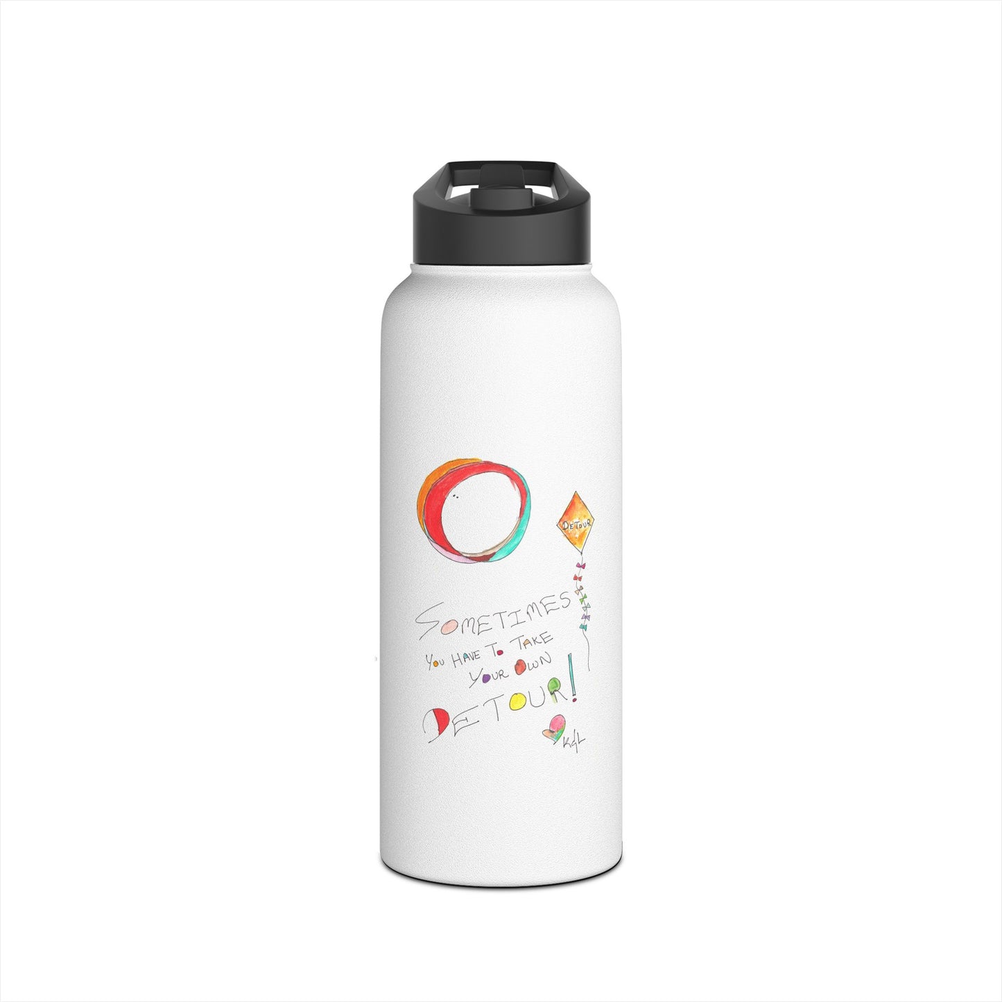 Stainless Steel Water Bottle, Standard Lid - Take your Own Detour