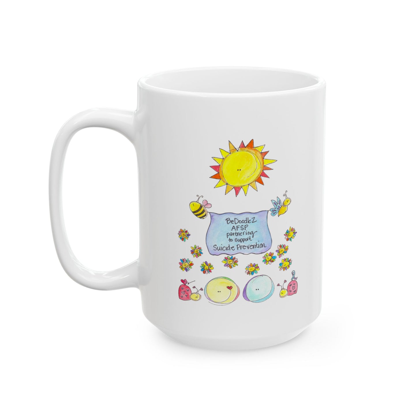 AFSP National Ceramic Mug, (11oz, 15oz) - Rainbows follow Storms