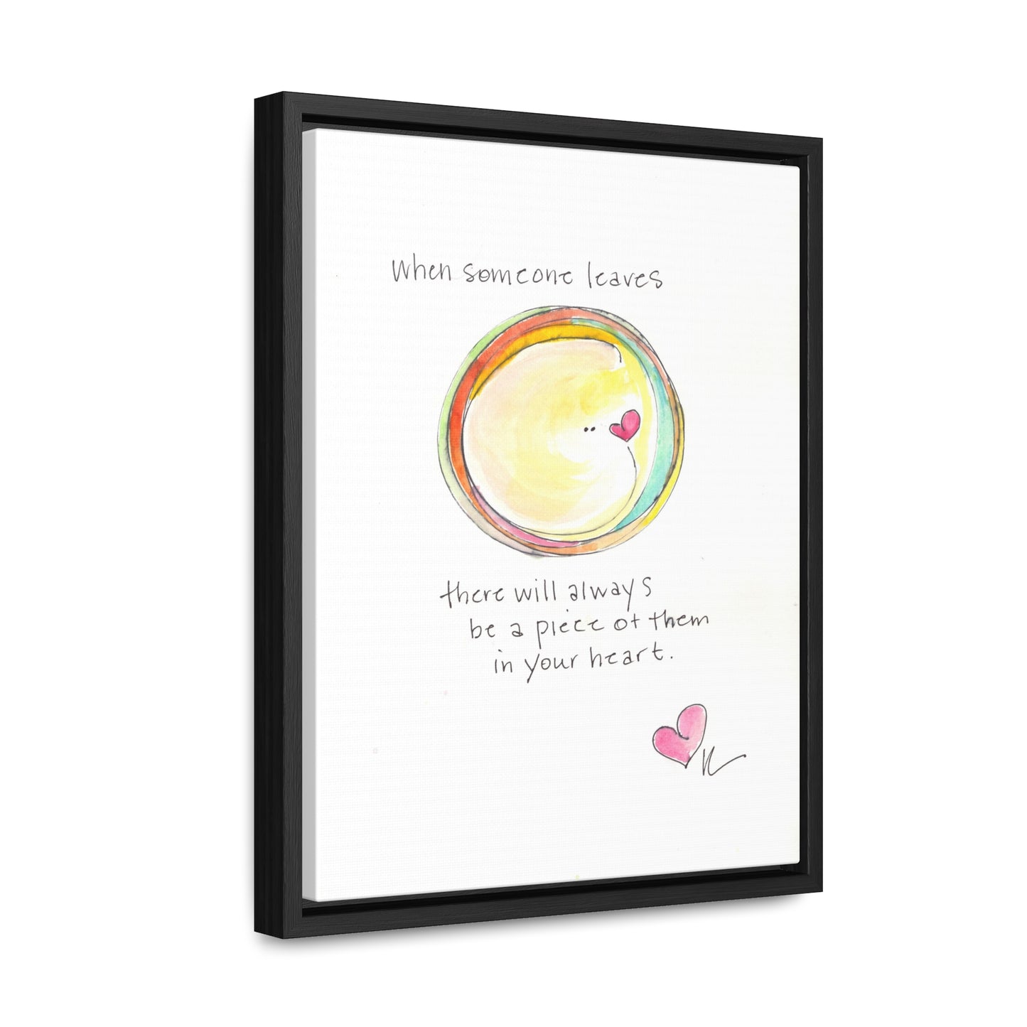 Gallery Canvas with Black Frame - A Piece in Your Heart