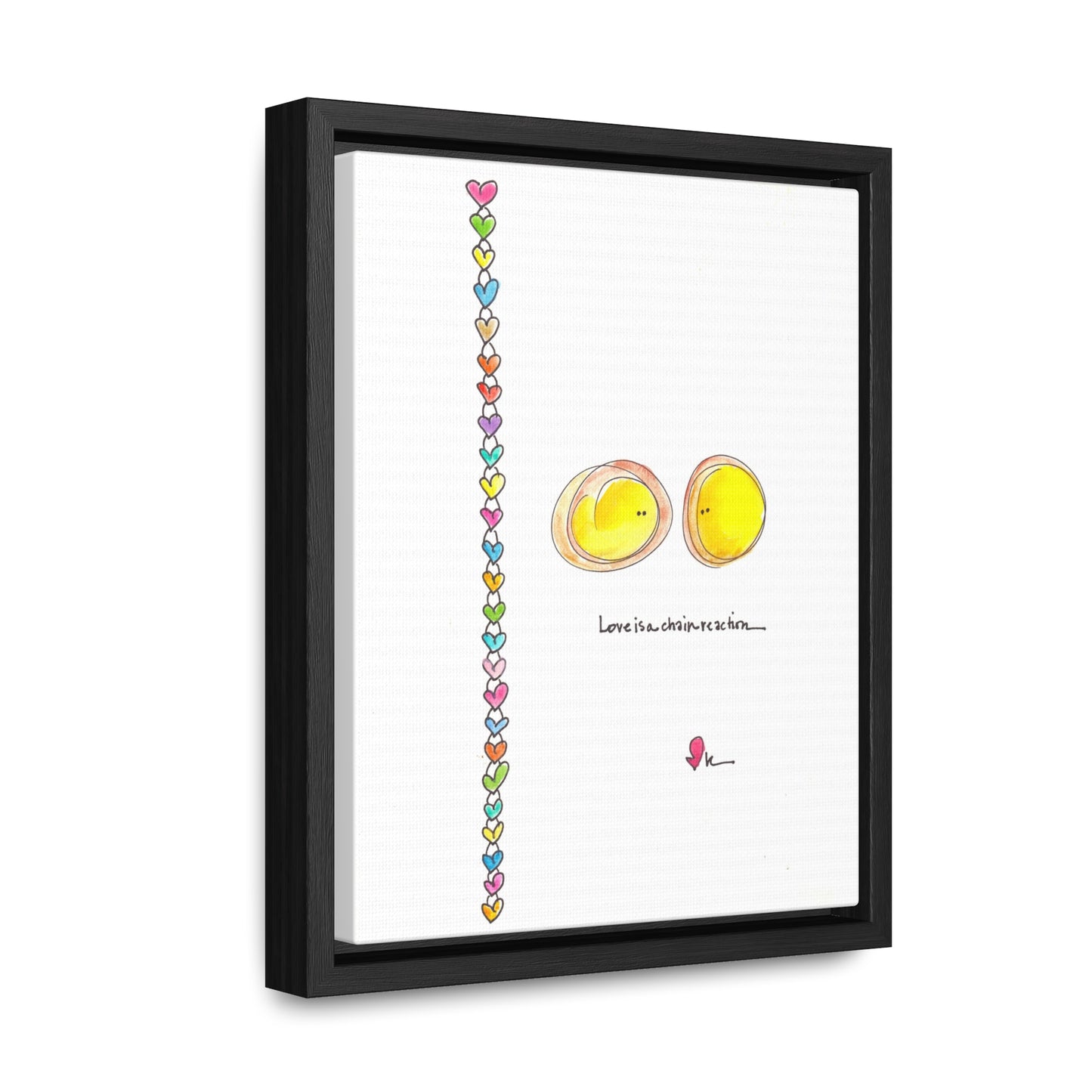 Gallery Canvas with Black Frame - Love is a Chain Reaction