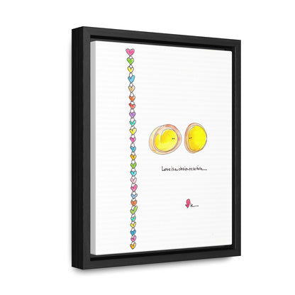 Gallery Canvas with Black Frame - Love is a Chain Reaction