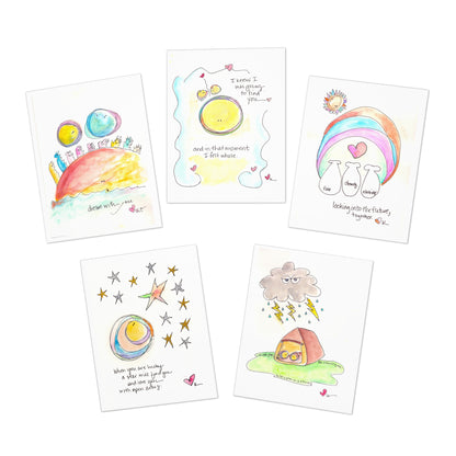 Multi-Design Greeting Cards (5-Pack Variety) - Love Inspired Theme Set One