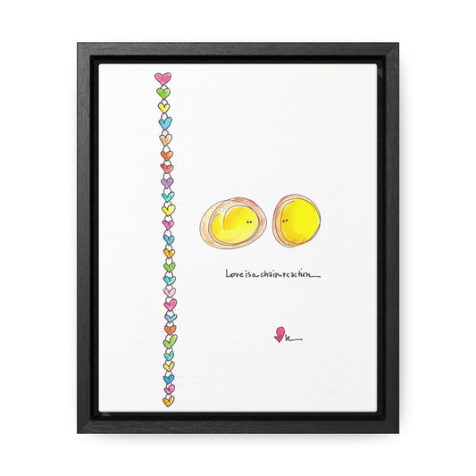 Gallery Canvas with Black Frame - Love is a Chain Reaction