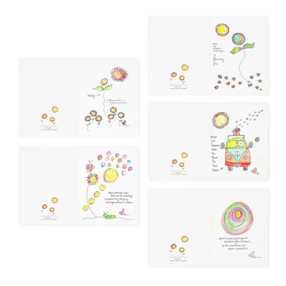 Multi-Design Greeting Cards (5-Pack Variety) - Encouragement Inspired Theme Set Two