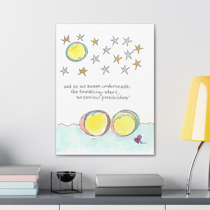 Canvas Gallery Wrap 1.25" - Swim with the Stars