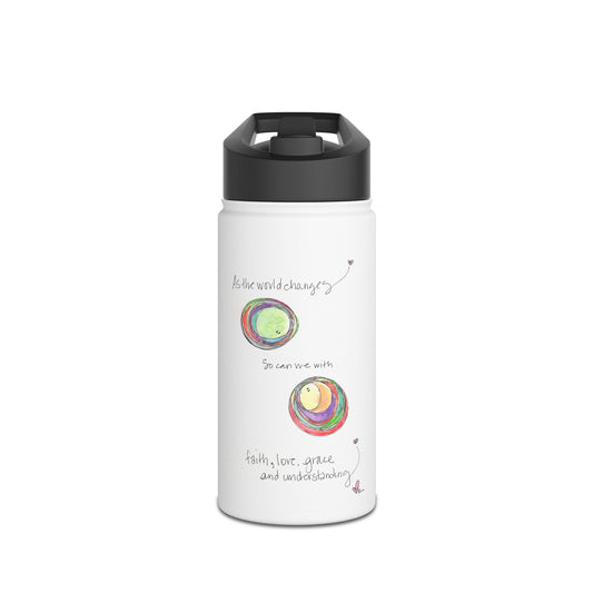 Stainless Steel Water Bottle, Standard Lid - As the World Changes