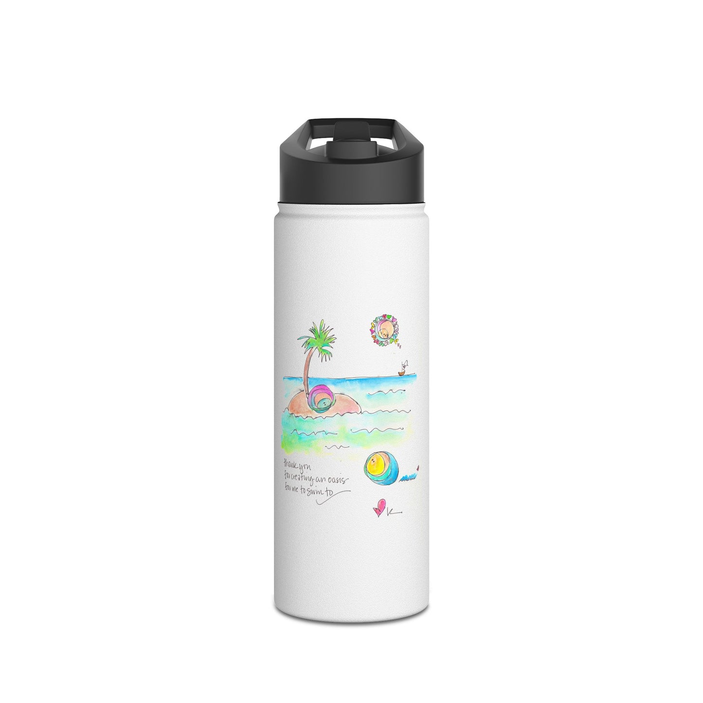 Stainless Steel Water Bottle, Standard Lid - You are My Oasis