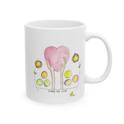 Ceramic Mug, (11oz, 15oz) - Share the Love