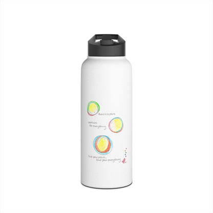 Stainless Steel Water Bottle, Standard Lid - Place and Time