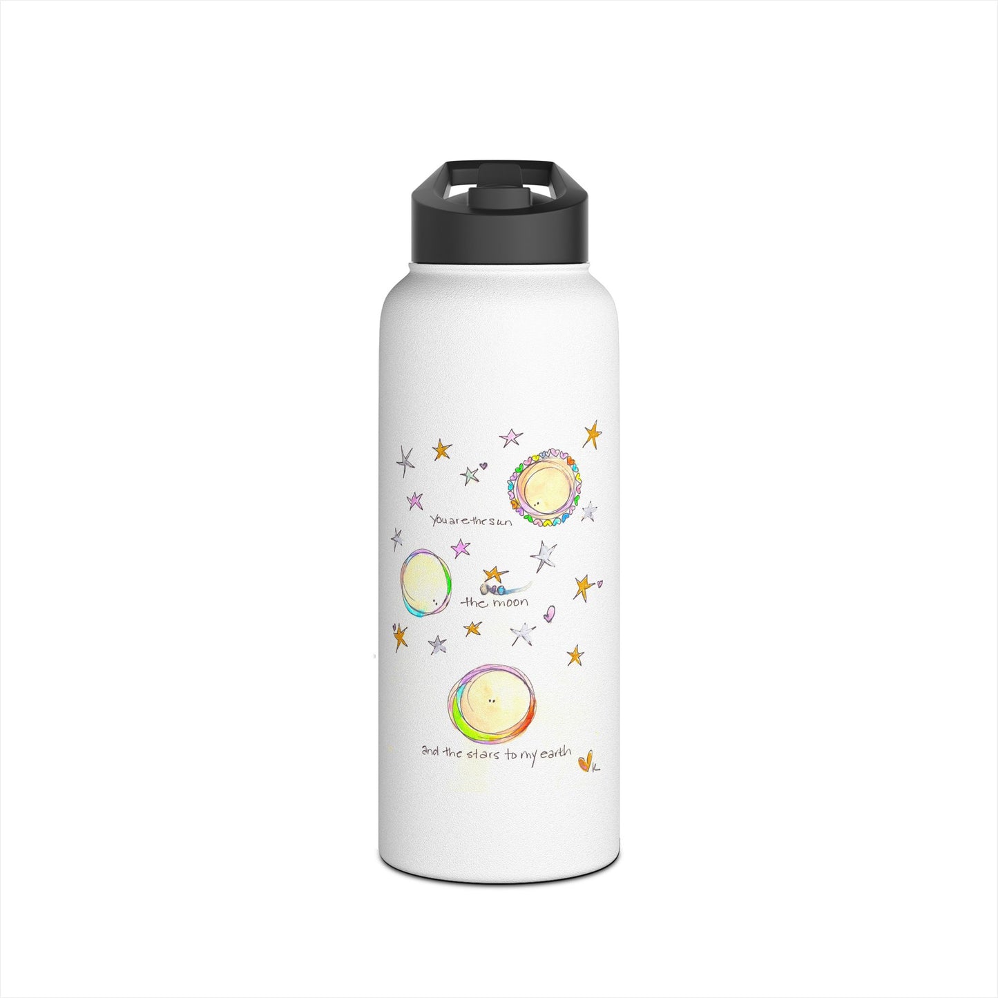 Stainless Steel Water Bottle, Standard Lid - You to My Earth