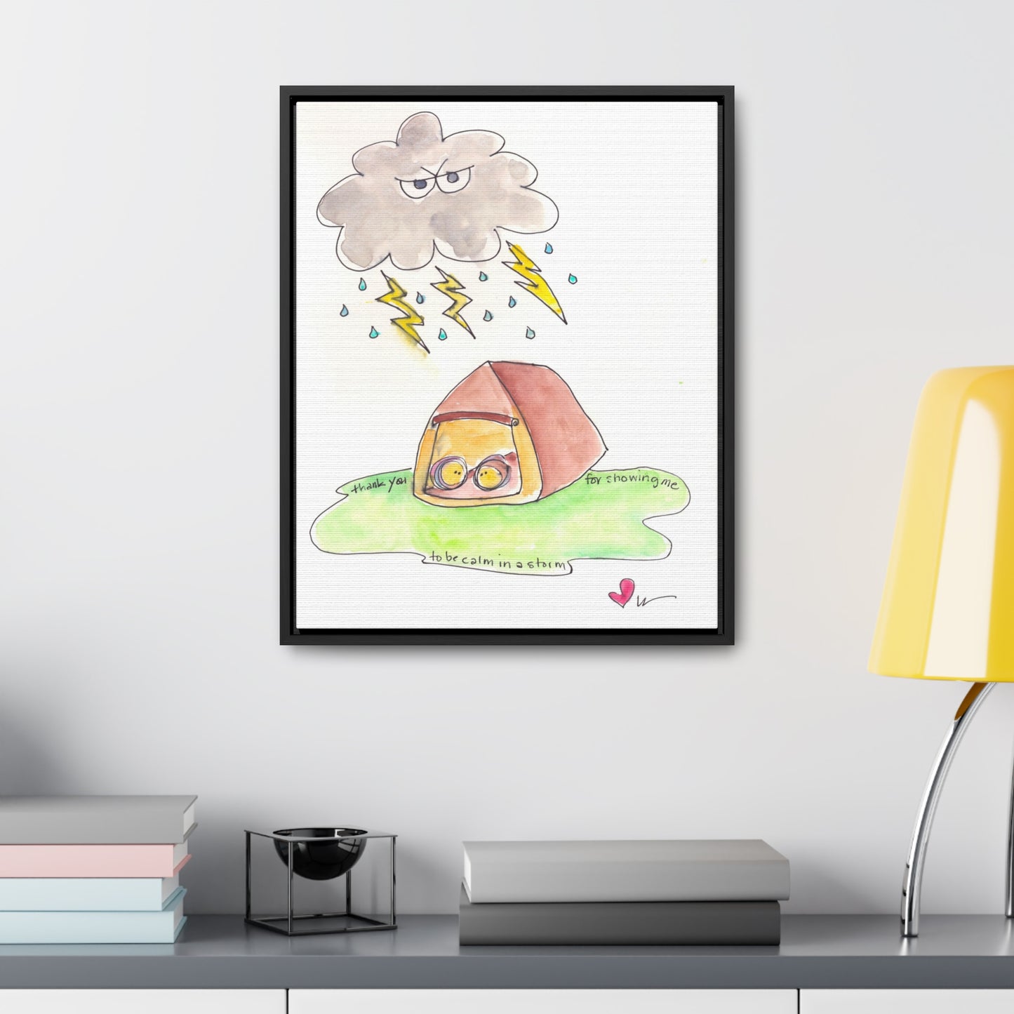 Gallery Canvas with Black Frame - My Calm in a Storm