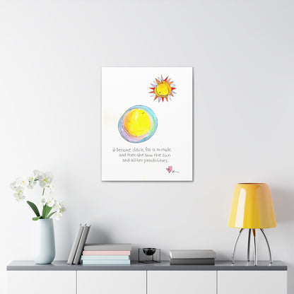 Canvas Gallery Wrap 1.25" - She saw the Sun