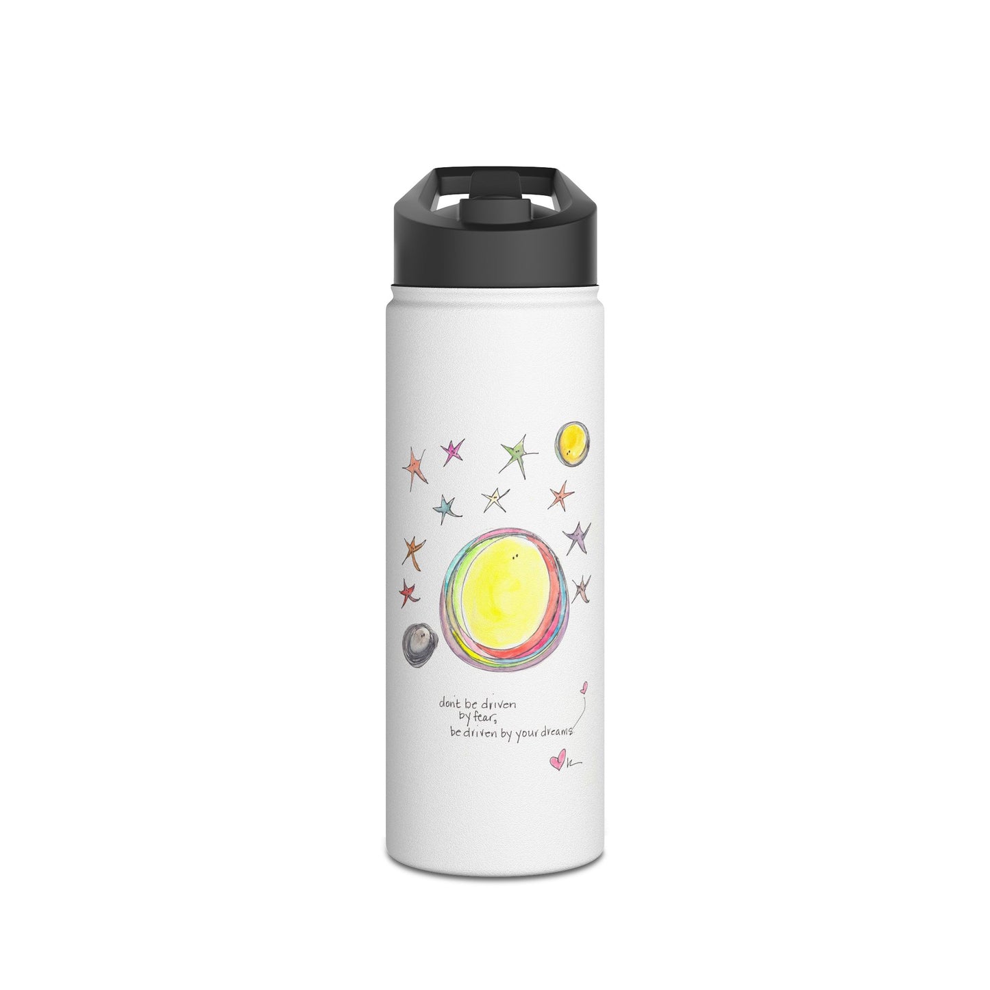 Stainless Steel Water Bottle, Standard Lid - Be Driven by Your Dreams