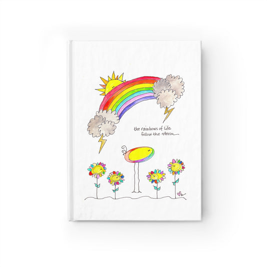 AFSP Indiana Hardcover Journal - Rainbows follow Storms
